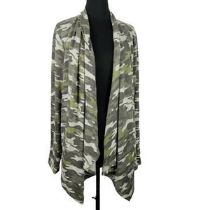 Lone Lux Cardigan Sweater Camo Waterfall Front